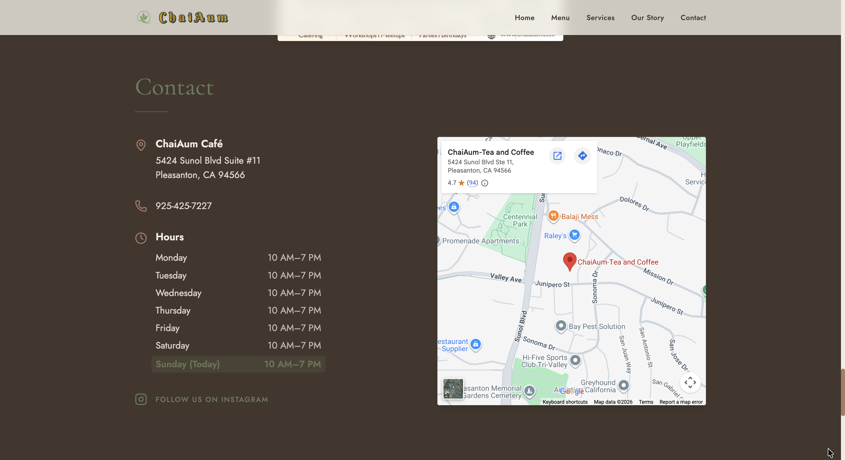 New chaiAum contact page